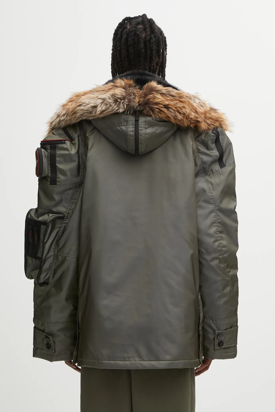 Odzież Martine Rose kurtka Bumbag Parka 747WO16003 zielony