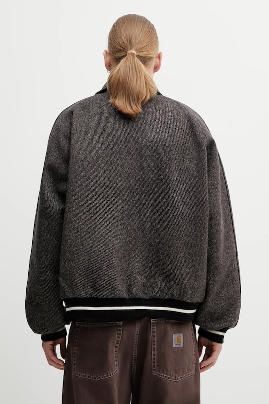 Odzież Wales Bonner kurtka wełniana Homecoming Varsity Jacket MA25JA13.WO02.903 szary