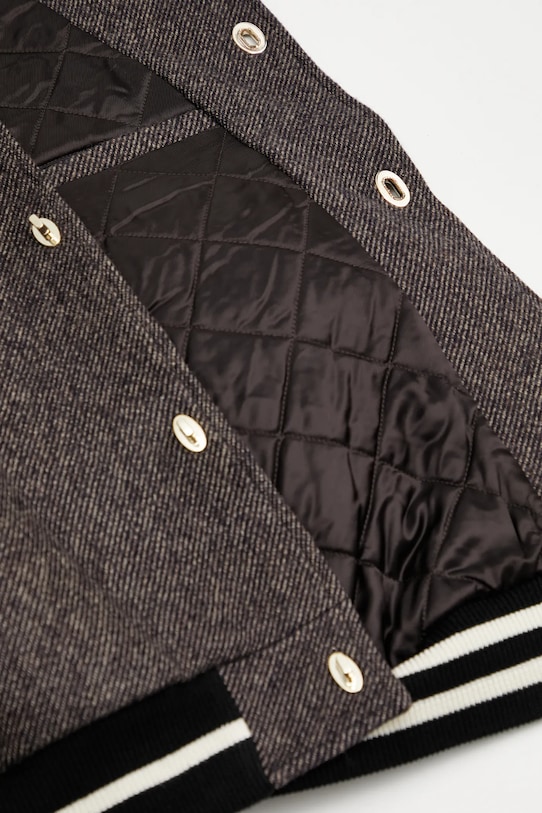 Wales Bonner kurtka wełniana Homecoming Varsity Jacket MA25JA13.WO02.903 szary