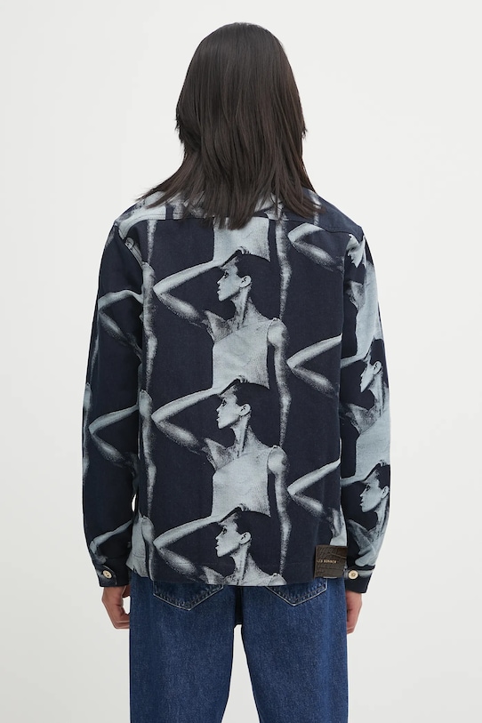 Odzież Wales Bonner kurtka bawełniana Jet Zip Jacket UA25DE02.CO02.504 granatowy