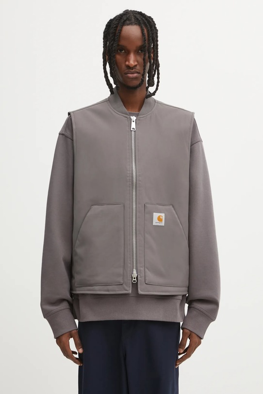 Carhartt WIP bezrękawnik Leroy Vest bez kaptura brązowy I035543.33CXX