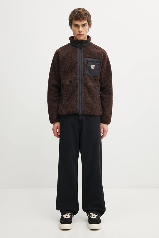 Carhartt WIP bluza polarowa Prentis Liner I035696.3ANXX brązowy
