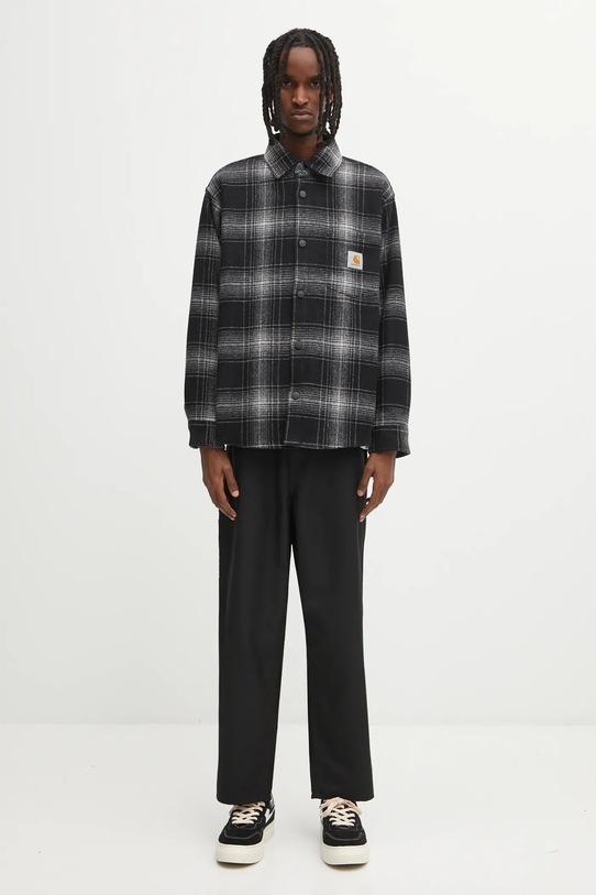 Carhartt WIP kurtka z dodatkiem wełny Brennan Shirt Jac I035324.34JXX