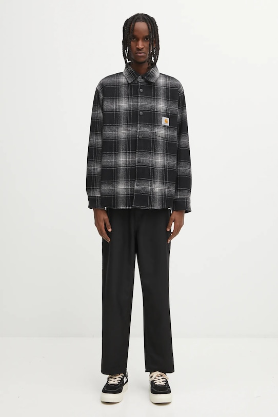 Carhartt WIP jacket with wool Brennan Shirt Jac I035324.34JXX