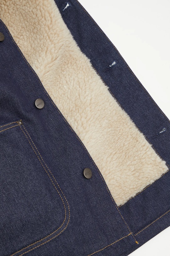 Carhartt WIP kurtka jeansowa OG Chore Coat I035877.45301 granatowy