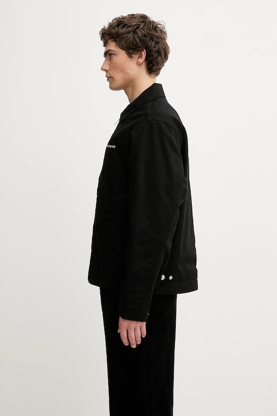 Džínová bunda Carhartt WIP Module Script Jacket I035621.0D201 černá AW25