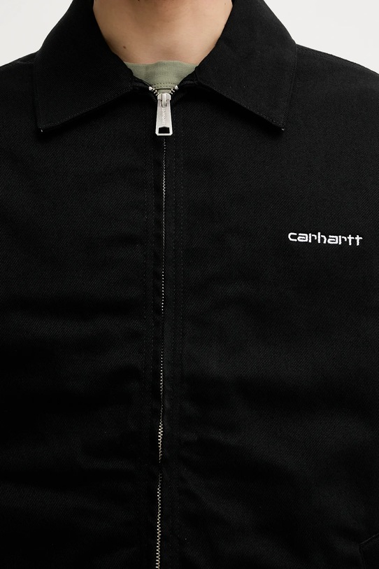 Džínová bunda Carhartt WIP Module Script Jacket černá I035621.0D201