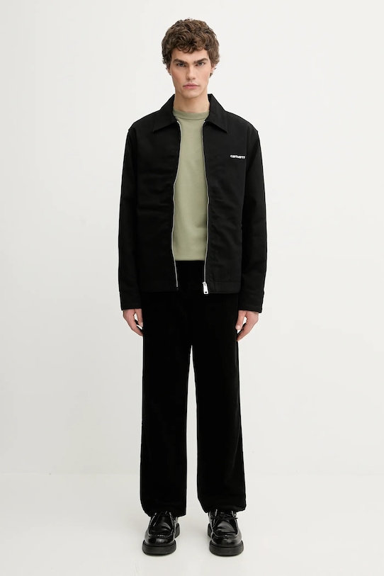 Džínová bunda Carhartt WIP Module Script Jacket I035621.0D201 černá