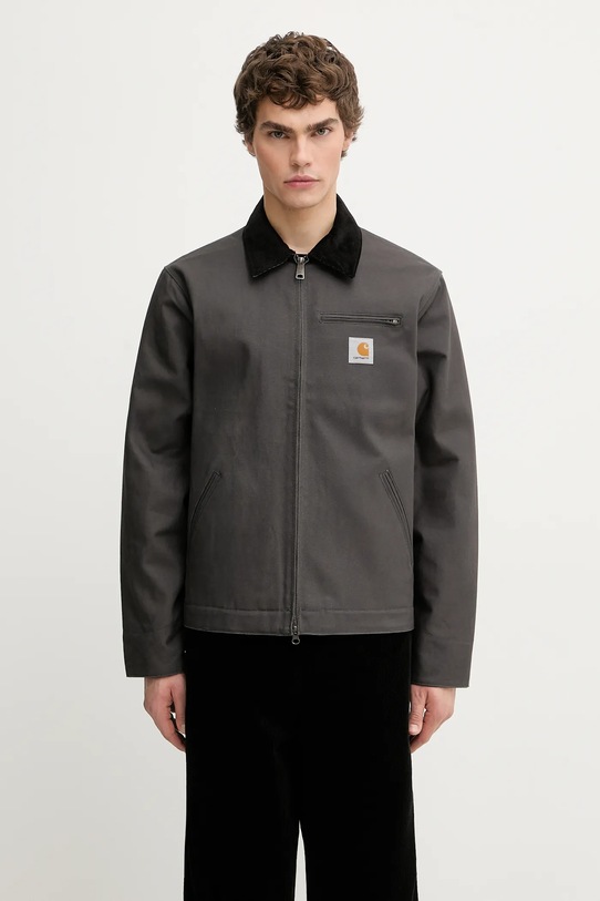 Памучно яке Carhartt WIP Detroit Jacket преходна изолация сив I015264.3CL01