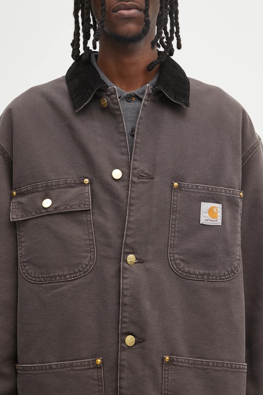 Carhartt WIP kurtka bawełniana OG Chore Coat brązowy I035613.1YL4O