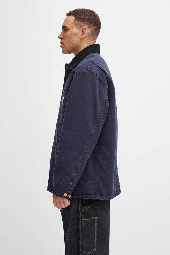 Carhartt WIP kurtka bawełniana OG Chore Coat I035613.0DI4O granatowy AW25
