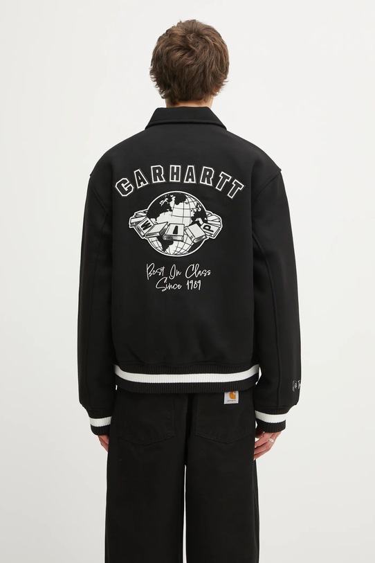 Odzież Carhartt WIP kurtka z dodatkiem wełny World Class Varsity I035432.89XX czarny