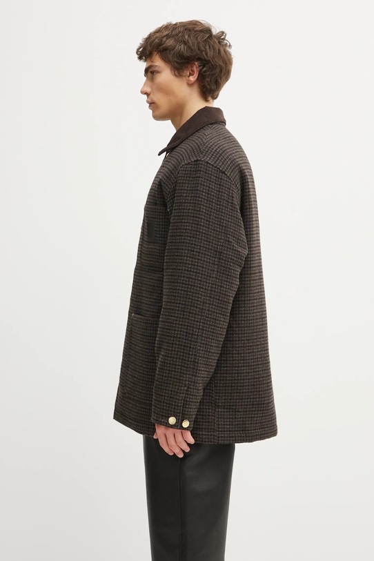 Carhartt WIP kurtka z dodatkiem wełny Lowis Chore Coat I035344.35MXX brązowy AW25