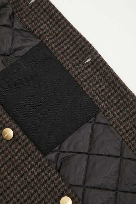 Carhartt WIP kurtka z dodatkiem wełny Lowis Chore Coat I035344.35MXX brązowy