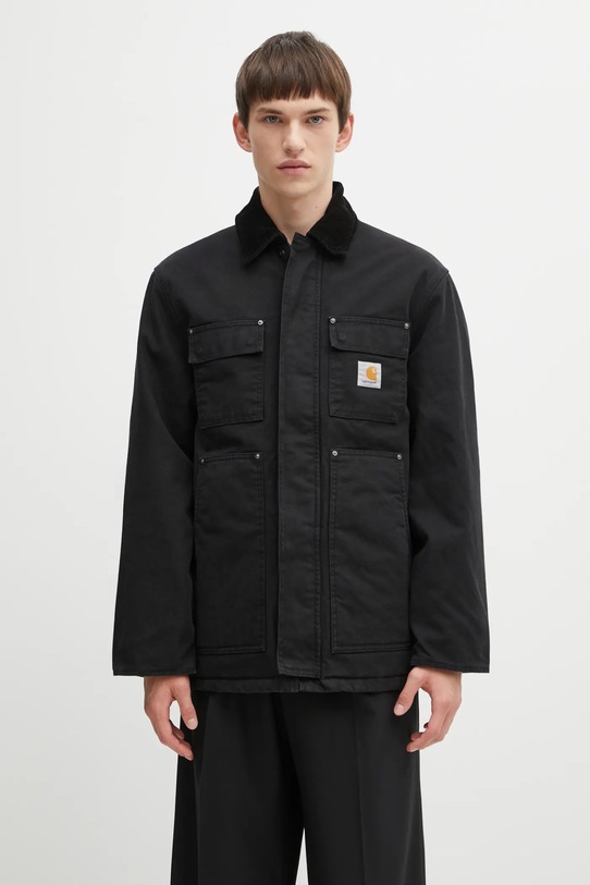 Carhartt WIP parka bawełniana Ambel Coat czarny I035616.0