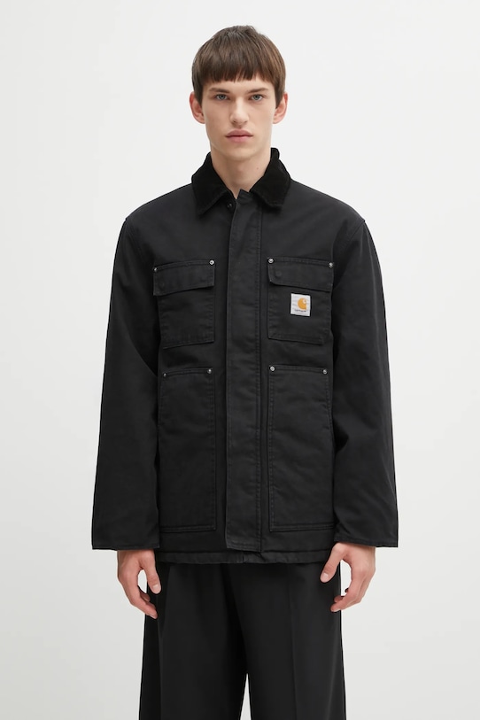 Carhartt WIP parka bawełniana Ambel Coat czarny I035616.0