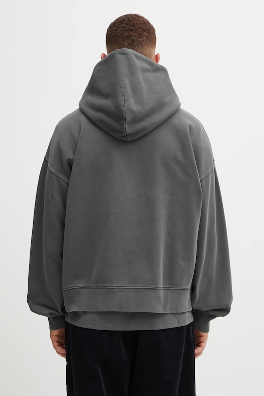 Odzież Carhartt WIP bluza bawełniana Hooded Benton Sweat Jacket I035437.87GD szary
