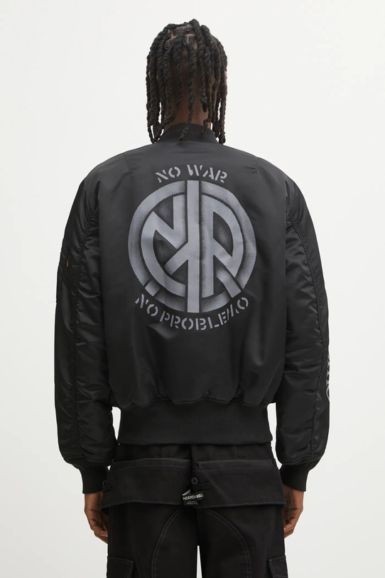 Ρούχα Αναστρέψιμο μπουφάν bomber No Problemo x Alpha Industries No War MA-1 NP7113504 μαύρο
