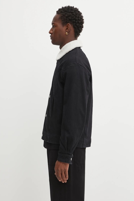 Τζιν μπουφάν Aries Sherpa Denim Car Coat AR7120004 μαύρο AW25