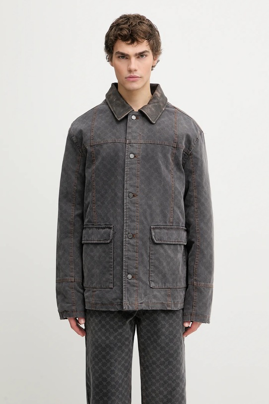Daily Paper kurtka bawełniana Monogram Workwear bez kaptura szary 2523035