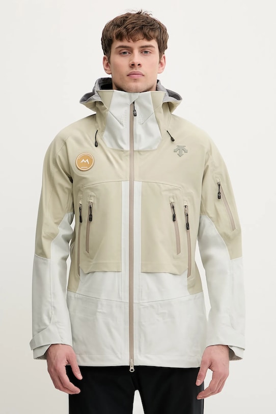 Descente kurtka narciarska SHELL 3L JACKET Marco Odermatt beżowy DW5FWB30MU