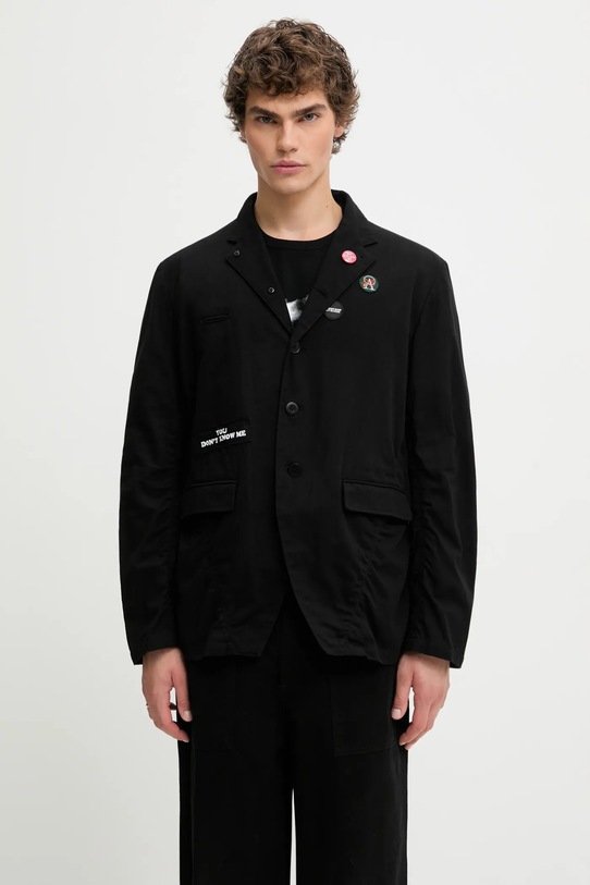 Undercover kurtka bawełniana Jacket bez kaptura czarny UP2E4102.1