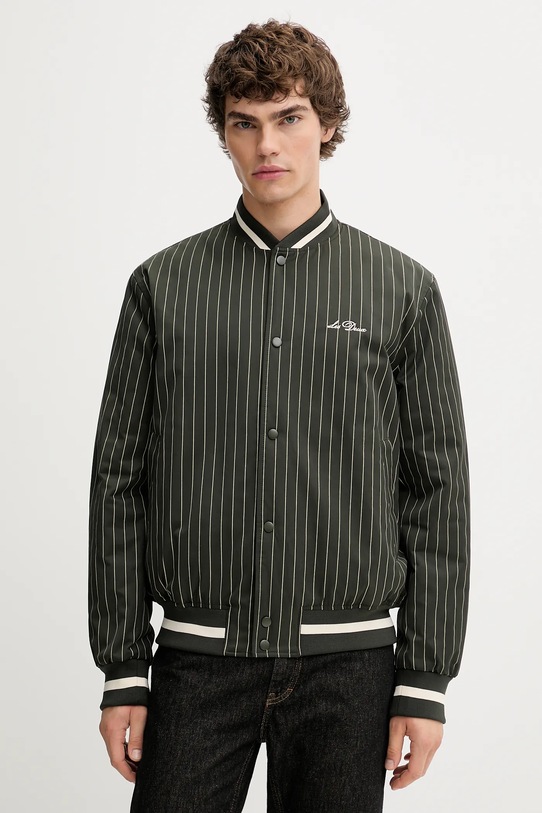 Les Deux kurtka bomber Varsity bez kaptura zielony 1000381