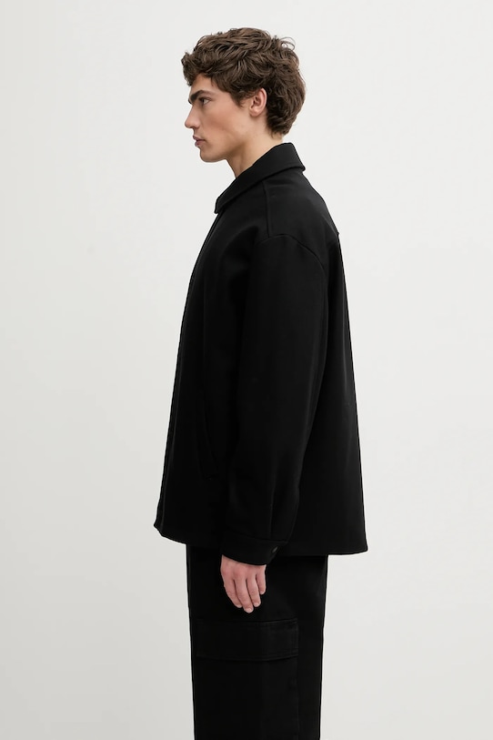 Maison Kitsuné kurtka z dodatkiem wełny Casual PM00409WM2023 czarny AW25