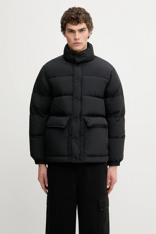 Péřová bunda Maison Kitsuné Quilted Puffer péřové černá PM02230WQ4070