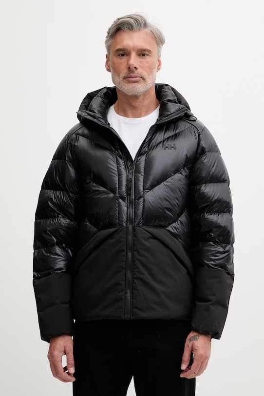 Helly Hansen пухова куртка чоловіча VILLAGE DOWN JACKET з капюшоном чорний 54493