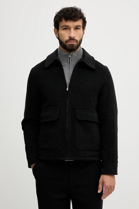 Trussardi kurtka z dodatkiem wełny czarny R003M000018N