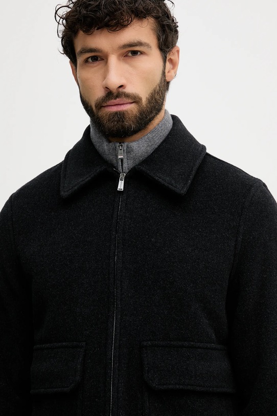Trussardi kurtka z dodatkiem wełny R003M000018N czarny