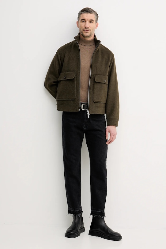 Jakna z dodatkom volne Sisley 2VLPSN049 zelena AW25