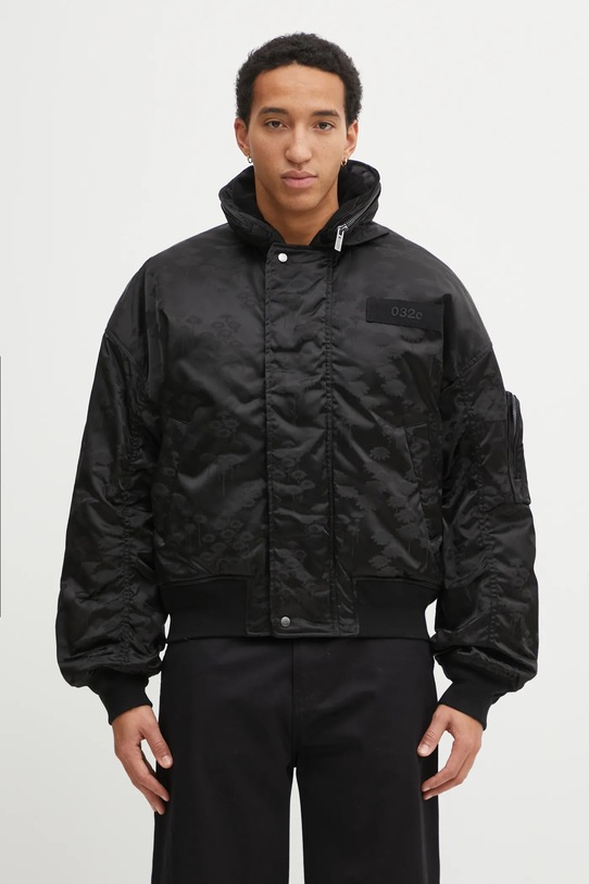 032C kurtka 'Melting Daisies' czarny F25.URW.1902.000