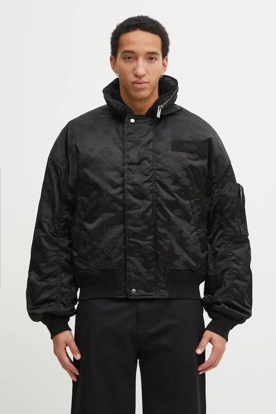 032C kurtka 'Melting Daisies' czarny F25.URW.1902.000