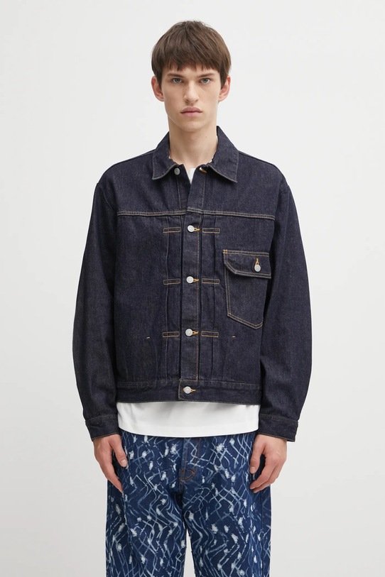 Wacko Maria kurtka jeansowa Trucker Jacket nieocieplane niebieski 25FW.WMO.BL20