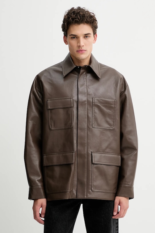 Nanushka kurtka NM25PFJK04778 nieocieplane brązowy NM25PFJK04778