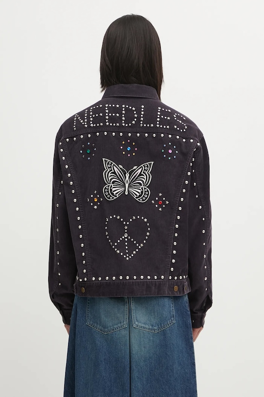 Odzież Needles kurtka sztruksowa RW167 fioletowy