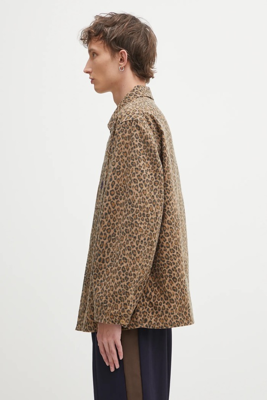 Needles kurtka koszulowa bawełniana Coverall RW219 brązowy AW25