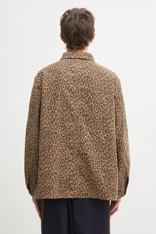 Odzież Needles kurtka koszulowa bawełniana Coverall RW219 brązowy