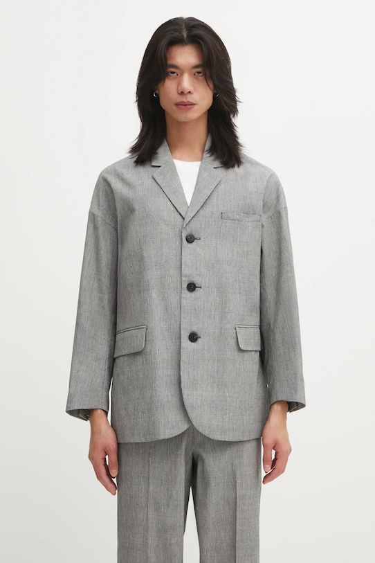 Visvim gyapjúkeverék felső HAMMONS JKT SANTOME szövet fekete 125205013010