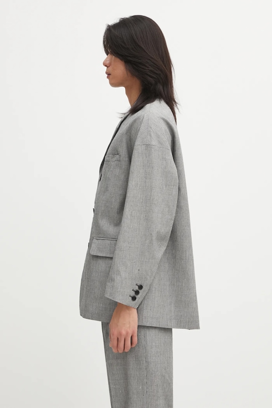 Visvim gyapjúkeverék felső HAMMONS JKT SANTOME 125205013010 fekete AW25