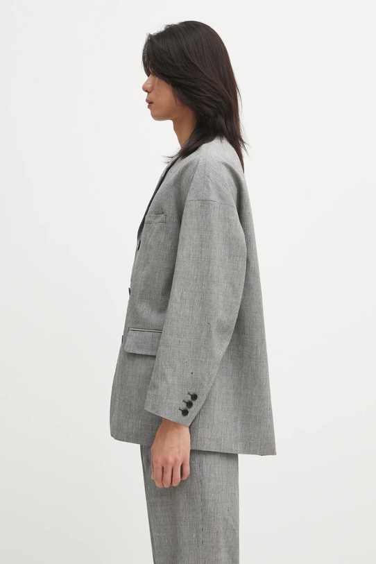 Visvim marynarka z dodatkiem wełny HAMMONS JKT SANTOME 125205013010 czarny AW25