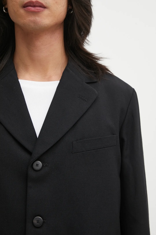 Visvim marynarka z dodatkiem wełny VERDEAN JKT czarny 125205013007