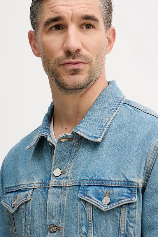 Lacoste kurtka jeansowa niebieski BH8982