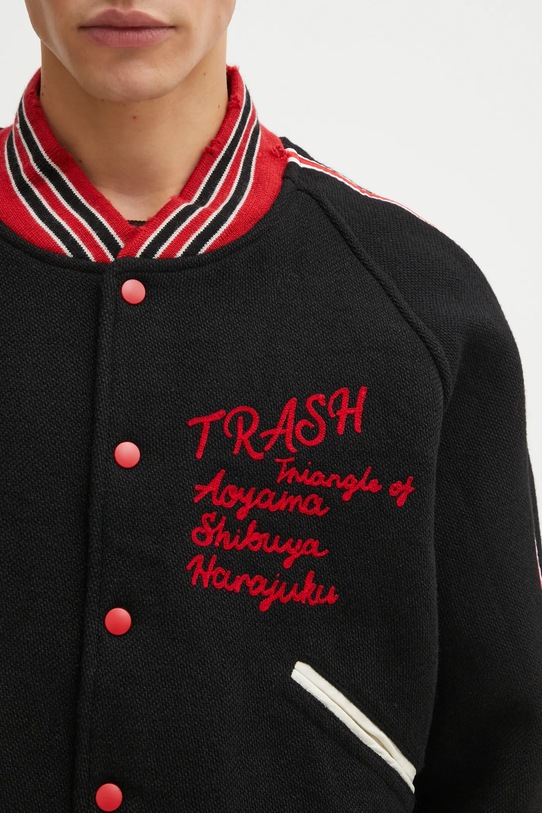 Vlněná bunda Needles Deconstructed černá RW168