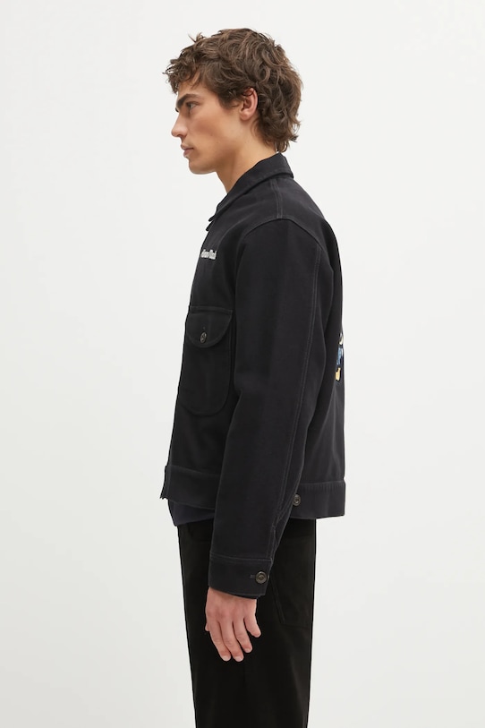 Human Made kurtka bawełniana ZIP-UP WORK HM30JK009 czarny AW25