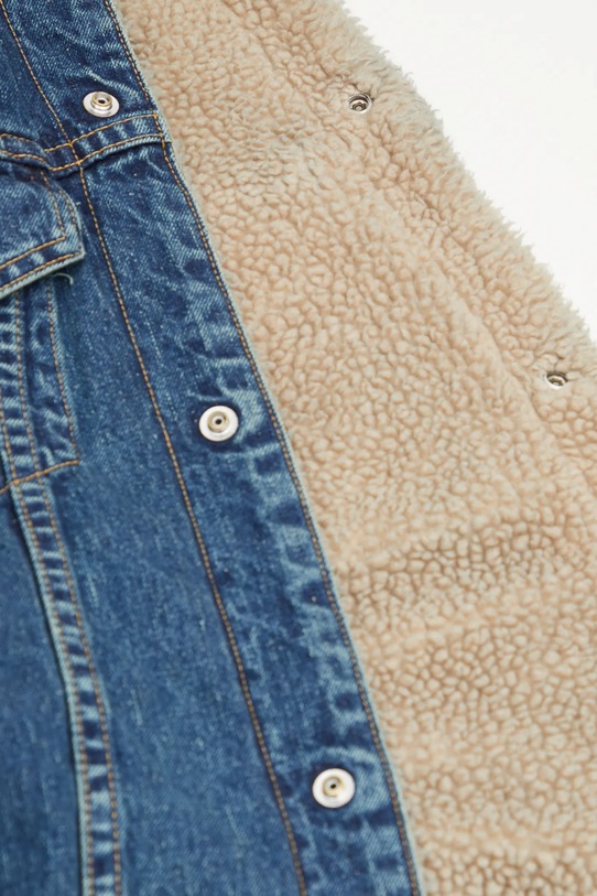 Human Made kurtka jeansowa bawełniana BOA LINED HM30JK004 niebieski