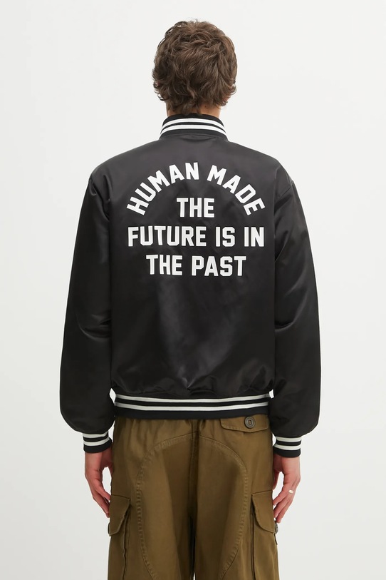 Odzież Human Made kurtka bomber NYLON STADIUM HM30JK038 czarny