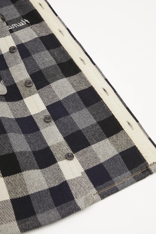 Human Made kurtka koszulowa z domieszką wełny WOOL CHECK HM30SH013 granatowy